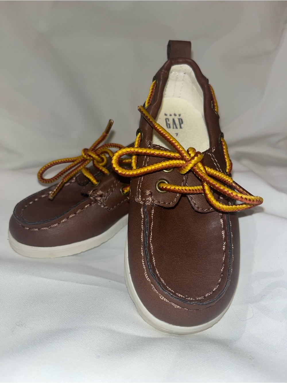 GAP Kids Brown Moccasin Boat Shoes Size 7